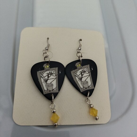 NIGHTMARE BEFORE XMAS GUITAR PICK EARRINGS - Picture 1 of 1